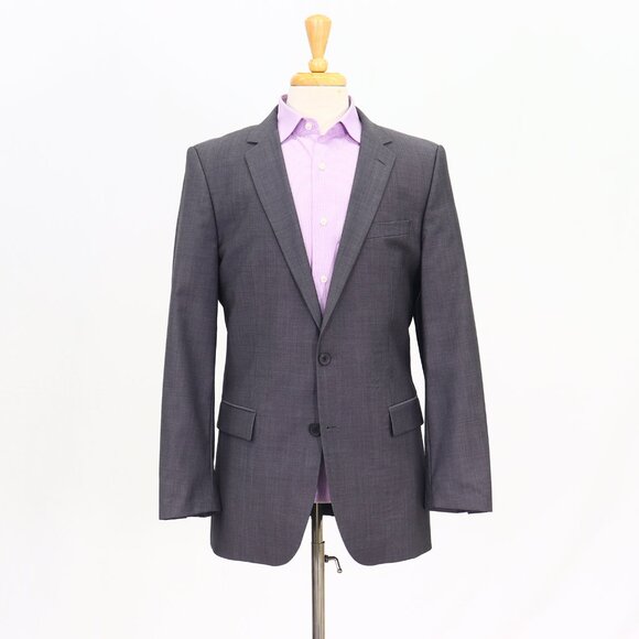 Hugo Boss 42R Gray Blazer Sport Coat Jacket 2-Button Solid T409 - Picture 1 of 11